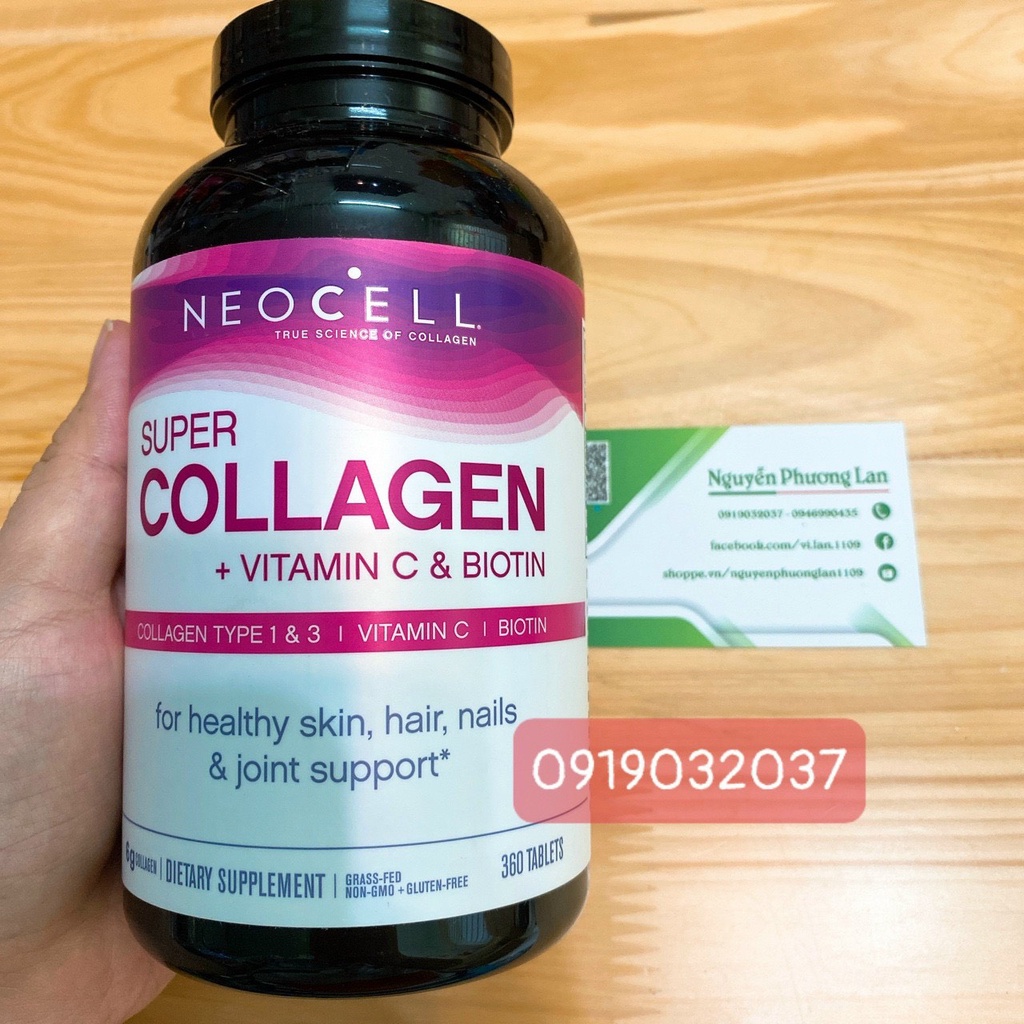 viên uống Super collagen Neocell+C 6000mg type1-3 Neocell 360 viên