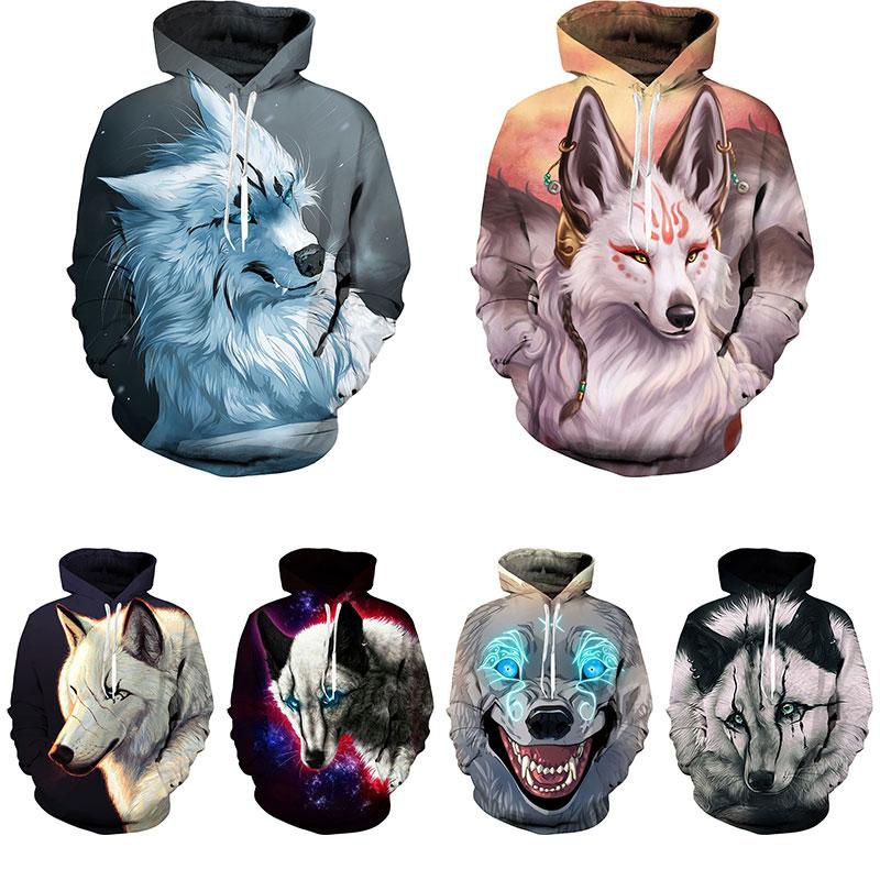 Áo Hoodie Tay Dài In Hình Cáo 3d Thời Trang Cho Nam Nữ