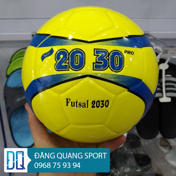 Quả bóng đá Futsal, Qủa bóng đá sân cỏ nhân tạo 2030 vàng chanh  SIZE 4( Tặng kèm kim bơm bóng và túi lưới đựng bóng)