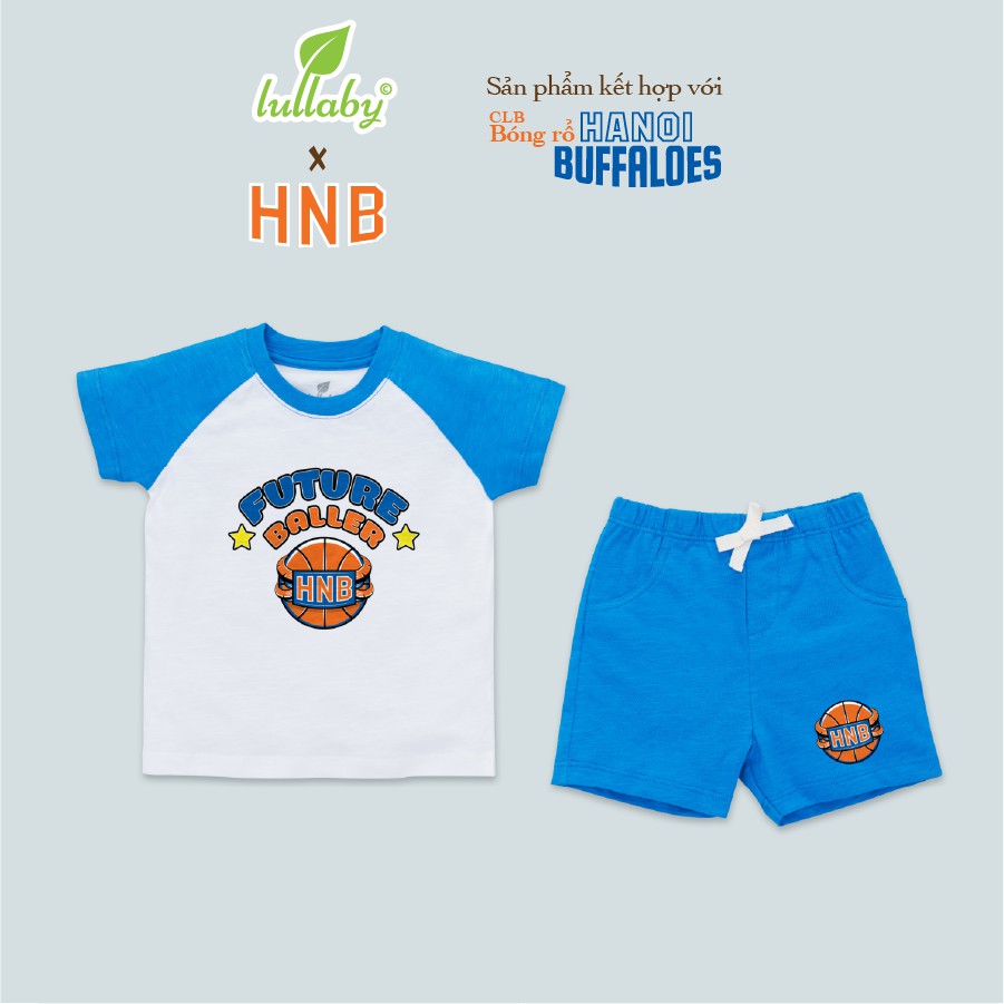 LULLABY x HNB HNB04 Bộ quần áo cộc tay raglan quần đùi