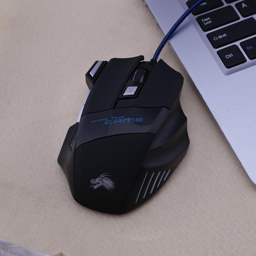 🌟Chất lượng cao nhất🍁5500DPI LED Optical USB Wired Gaming Mouse 7 Buttons Ga Computer Mouse Mice