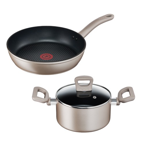 [Mã LIFETF12 giảm 10% tối đa 100K đơn 250K] Combo Chảo chiên Tefal Sensations 28 cm & Nồi chống dính 24cm