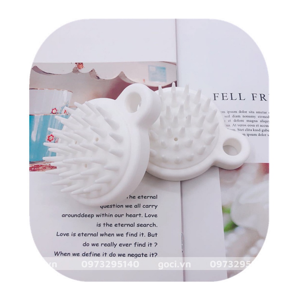 Lược silicone mát xa da đầu kiểu mới chải tóc thư giãn gia dụng nhà tắm tiện ích