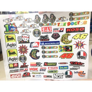 Tem sticker cảnh báo dán xe 60cmx50cm - Decal logo xe máy cub, ô tô,... khổ lớn nhiều màu