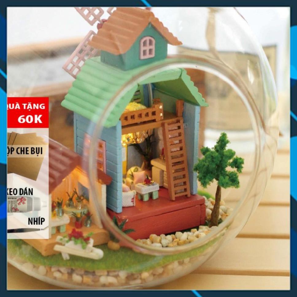 Mô hình nhà búp bê gỗ DIY Nhà Búp Bê - Glass Ball Có Đèn Wind Fantasy Toy World