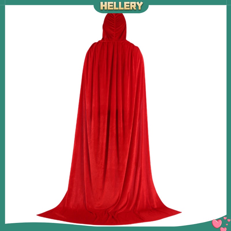 Áo choàng nhung đen dáng dài 150cm có mũ trùm dùng để hóa trang Halloween
 | BigBuy360 - bigbuy360.vn