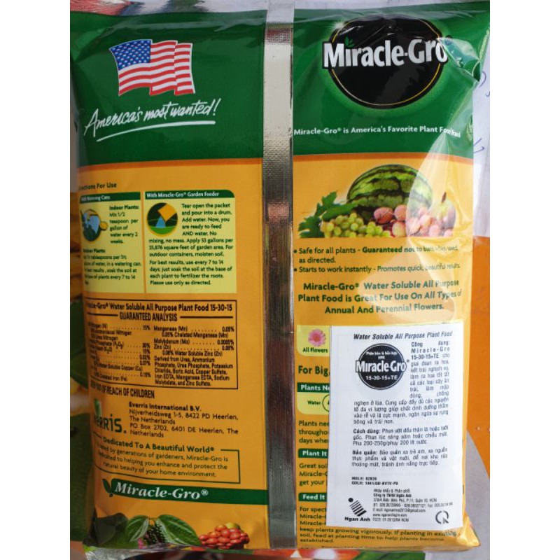 Miracle-Gro gói 200gr Hàng Nhập Trực Tiếp USA