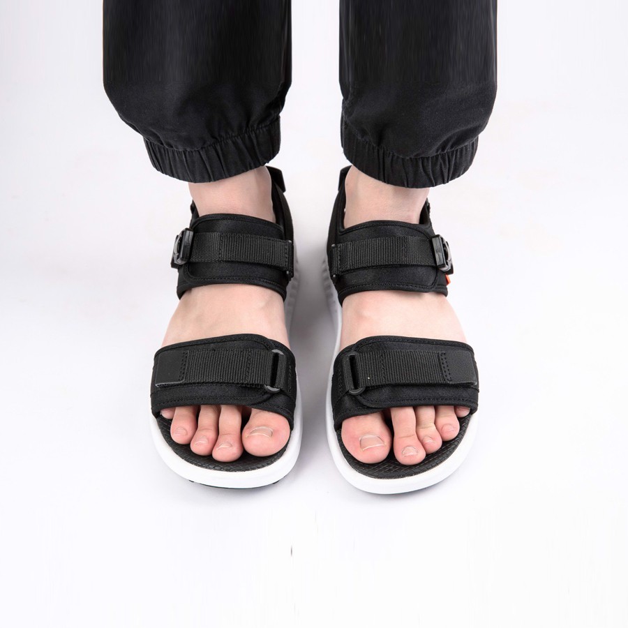 Giày Sandal Vento Unisex Nam Nữ 2 Quai Ngang Nhẹ Êm Bền Đi Học Đi Làm Đi Du Lịch Màu Đen Mã NB01