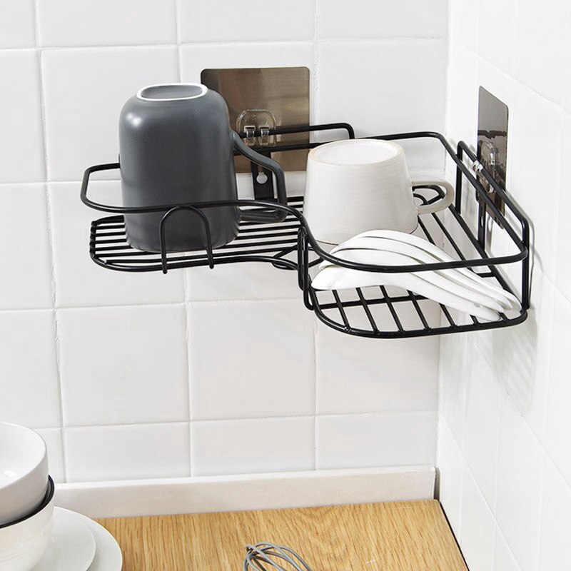 Giá sắt dán góc tường để đồ dùng tiện dụng
