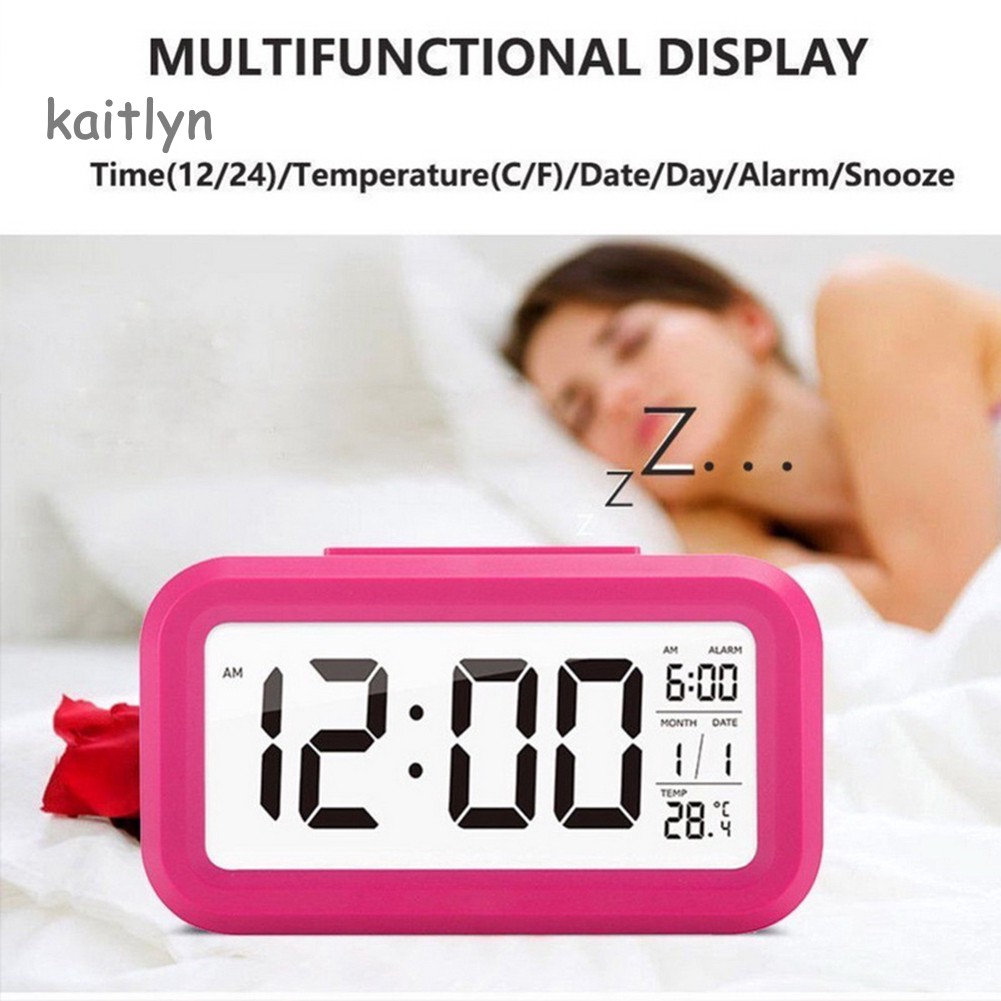 Đồng hồ báo thức hiển thị nhiệt độ kai-kèm lịch