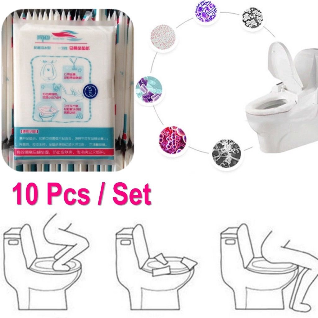 Bộ 50 miếng lót bồn cầu chống vi khuẩn dùng một lần tiện lợi