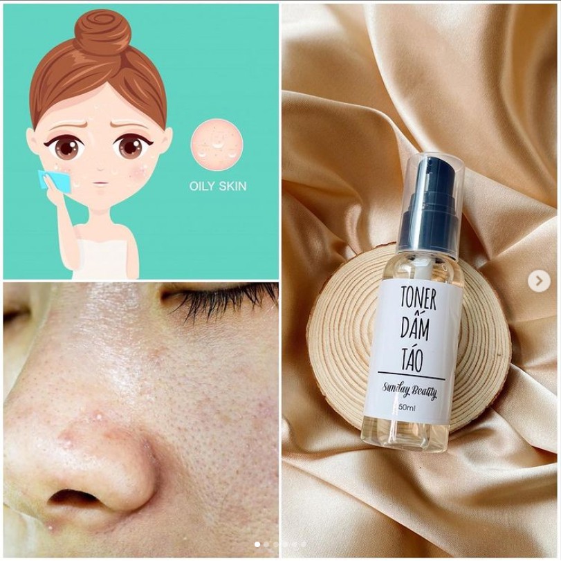 Toner giấm táo kiềm dầu se khít lỗ chân lông thiên nhiên Sunday Beauty handmade