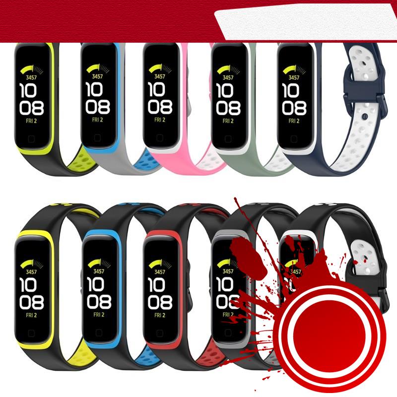 Dây Đeo Silicon Hai Tông Màu Thay Thế Cho Đồng Hồ Thông Minh Samsung Galaxy Fit 2 Sm-R220