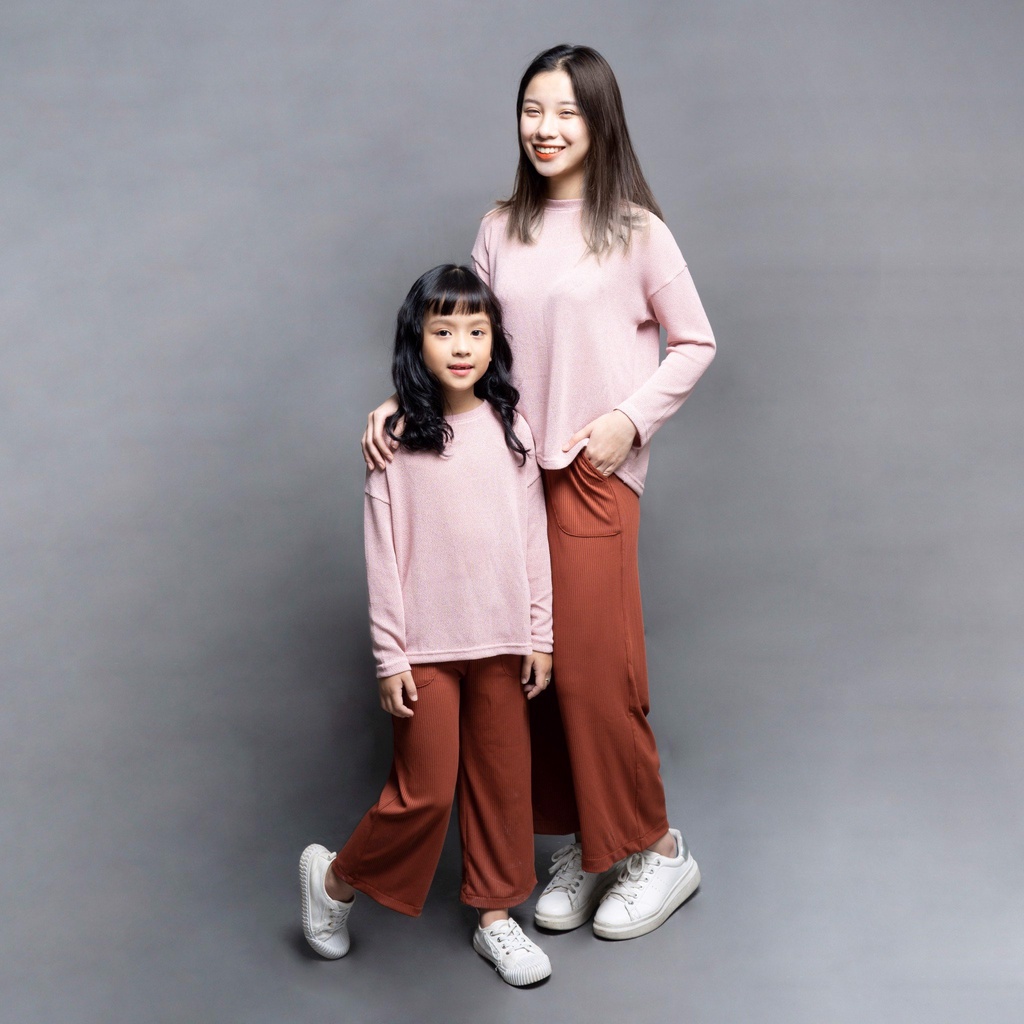 Áo len bé gái SAYME dáng rủ suông mềm mại form rộng thời trang thu đông GCSW0001-2