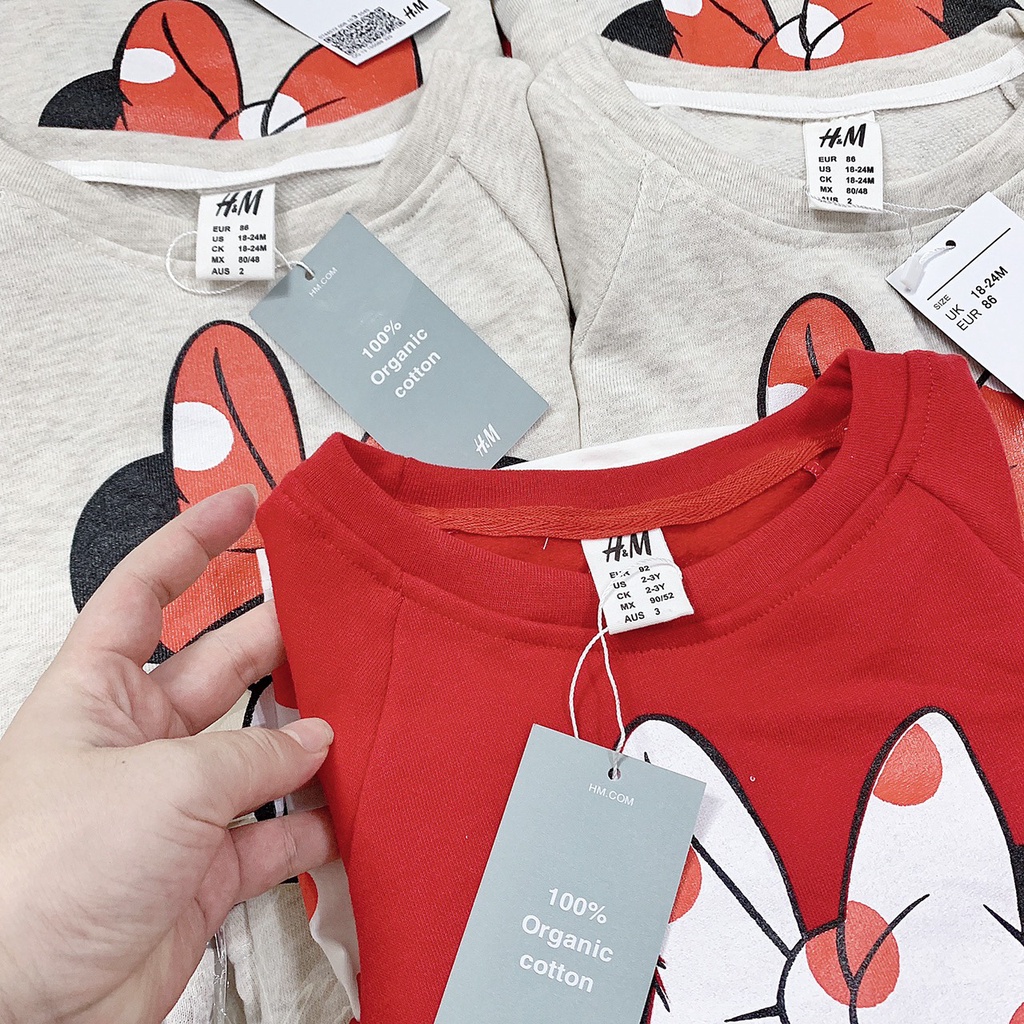 Váy nỉ Mickey HM xuất dư chất mềm cực đẹp cho bé gái