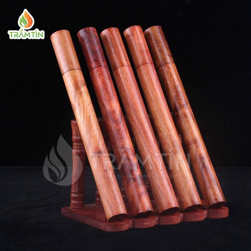 Ống đựng nhang (hương) bằng gỗ; kích thước 24,5cm đựng nhang trầm không tăm, dùng để đựng hương (nhang) dài khoảng  20cm