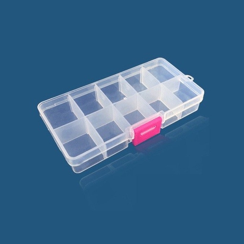 Hộp nhựa PP trong suốt 10 ngăn chứa đồ tiện lợi 211014