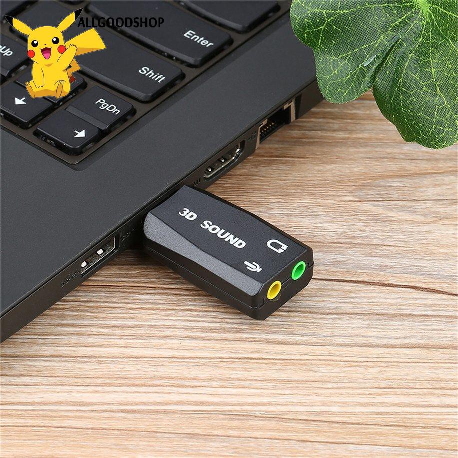 Bộ chuyển đổi card âm thanh USB 2.0 sang Mic 3D Cho Máy Tính