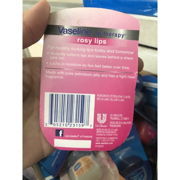 ✅ Sáp Dưỡng Môi Vaseline 7g Phòng Khô Môi, Môi Nứt Nẻ