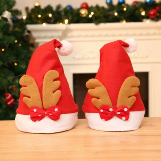 Mũ Giáng sinh Mũ Noel Sừng Tuần Lộc Nơ đỏ trẻ em 25*30cm