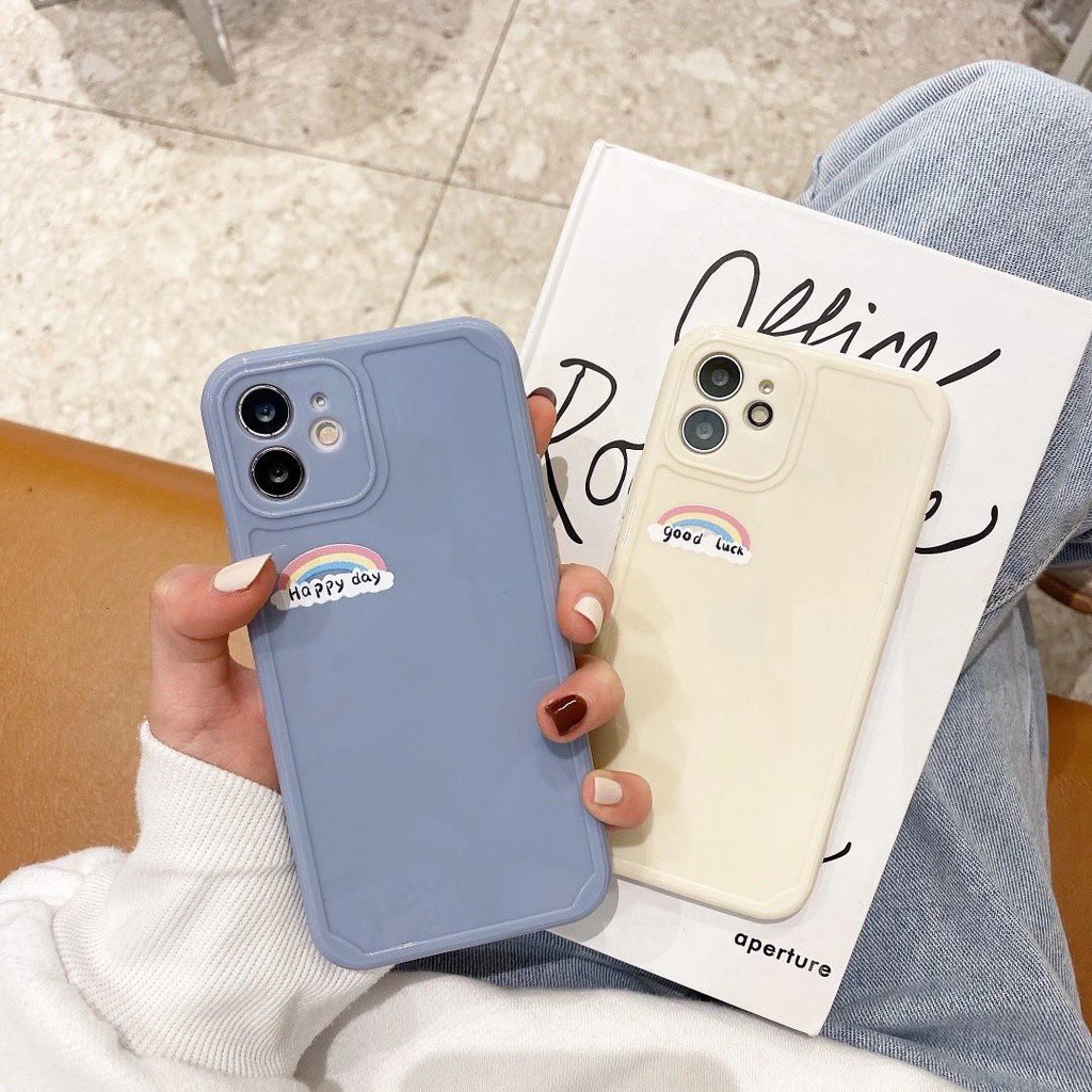 Ốp Điện Thoại Silicone Màu Cầu Vồng Cho IPhone 7 8Plus SE X XS XR XSMAX 11 11pro 11promax 12 12promax