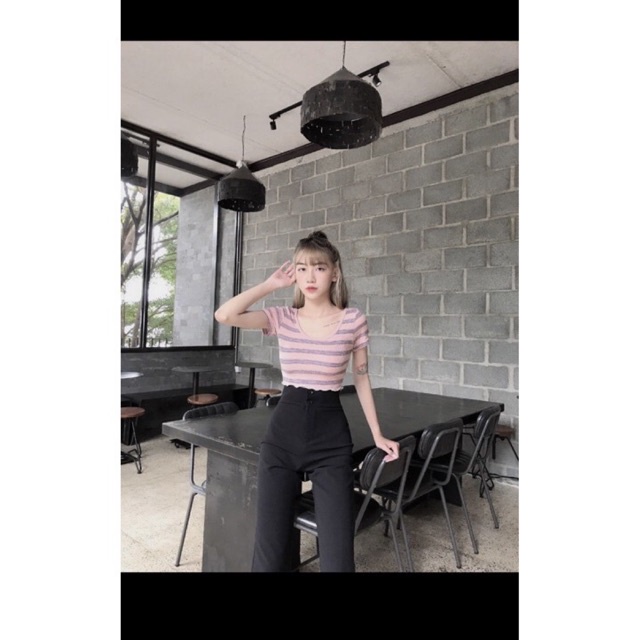 Áo cổ tròn cuốn biên giá siêu rẻ . Áo form croptop , cổ tròn . Áo chất thun co giãn thoải mái | BigBuy360 - bigbuy360.vn