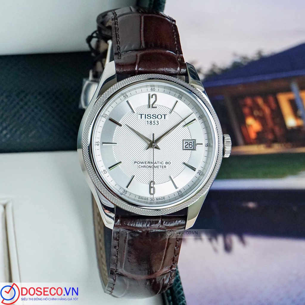 Đồng Hồ Nam Tissot Cơ Automatic Chính Hãng BALLADE POWERMATIC 80 COSC T108.408.16.037.00 Dây Da Cao Cấp TS16