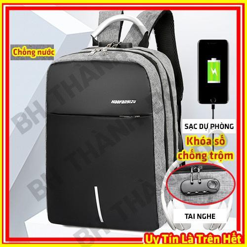 Balo Laptop Chống Trộm, Túi Cặp Đựng Laptop 15.6 inch Chống Sốc Cho Dân Văn Phòng Đi Làm BHTĐ