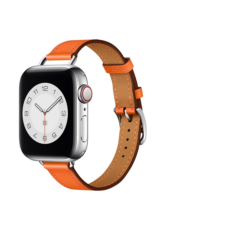 Dây đeo da JANSIN thích hợp cho đồng hồ thông minh Apple 45mm 41mm 44mm 40mm 42mm 38mm