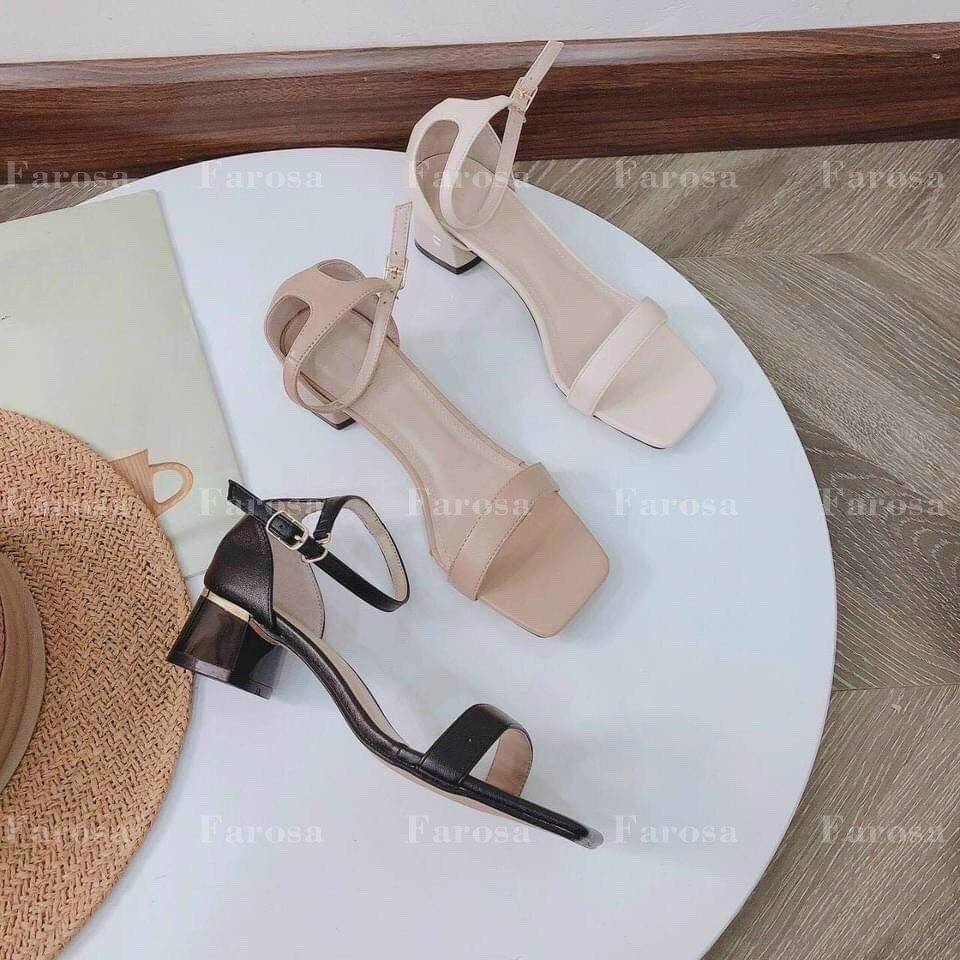 Giày cao gót mũi vuông bít gót 3cm sang chảnh mã G1