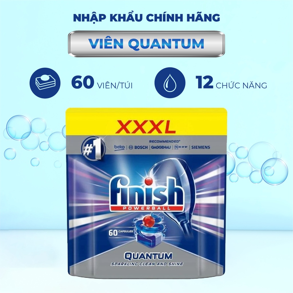 Viên rửa bát Finish Quantum 60 viên