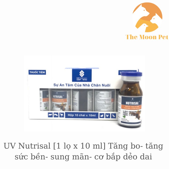 UV Nutrisal [ 1 lọ x 10ml] Gà đá tăng bo- Tăng sức bền, sung mãn- Cơ bắp dẻo dai