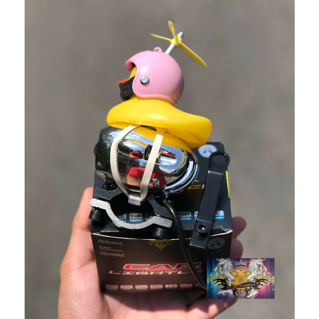 Trợ Sáng Bi Cầu 2 Chế Độ Vịt Trang Trí Gắn Xe