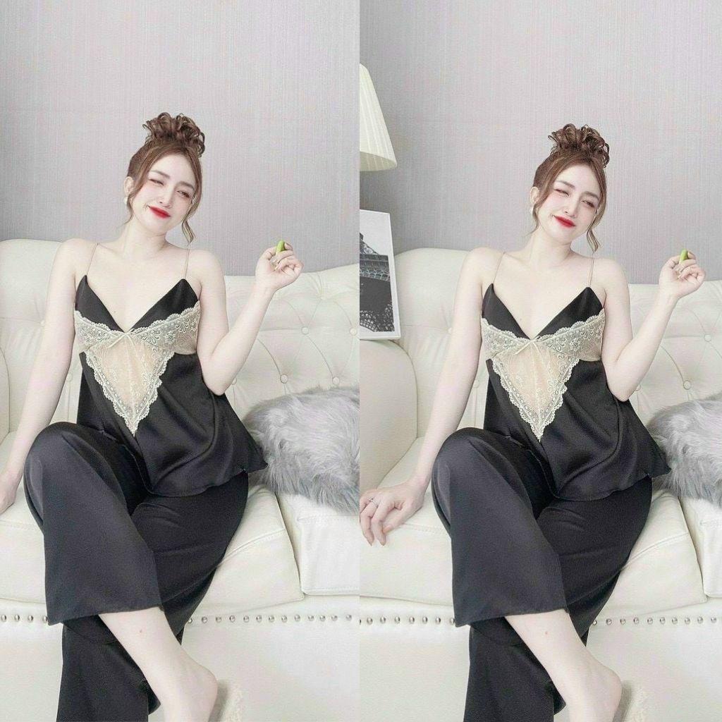 Đồ ngủ nữ MIKY, Đồ ngủ sexy LỤA MANGO cao cấp mềm mại xinh xắn