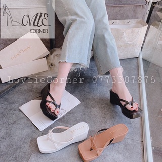 DÉP XUỒNG  LOVIIECORNER -DÉP ĐẾ XUỒNG - DÉP THỜI TRANG ĐẾ XUỒNG QUAI KẸP 7P  - DÉP NỮ ĐẾ XUỒNG QUAI KẸP 7 PHÂN  D200931