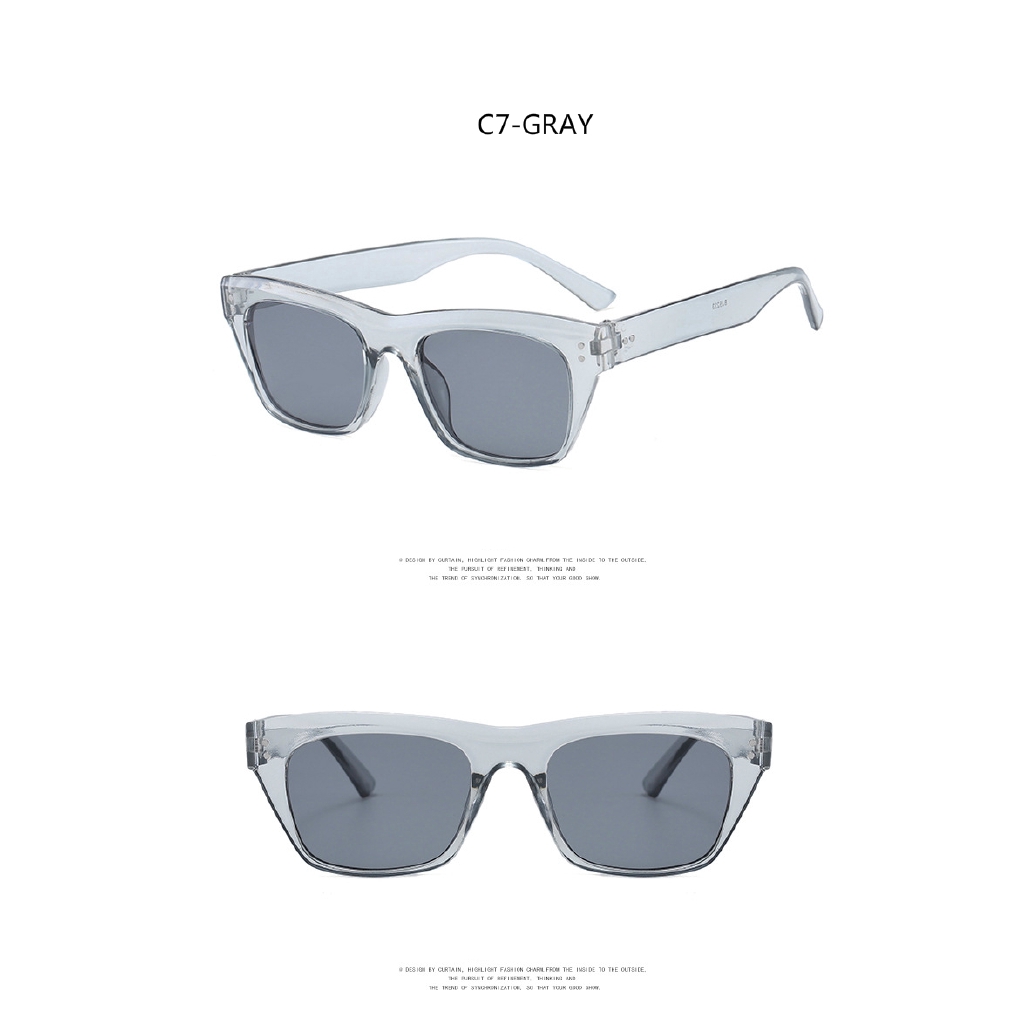 Kính Mát Gọng Vuông 2020 Phong Cách Âu Mỹ Retro