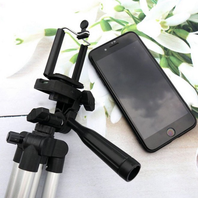 Giá đỡ Tripod 3110 -kèm kẹp điện thoại 3 chân-Gậy livestream, quay tiktok ,quay video,chụp ảnh chống rung TimShop