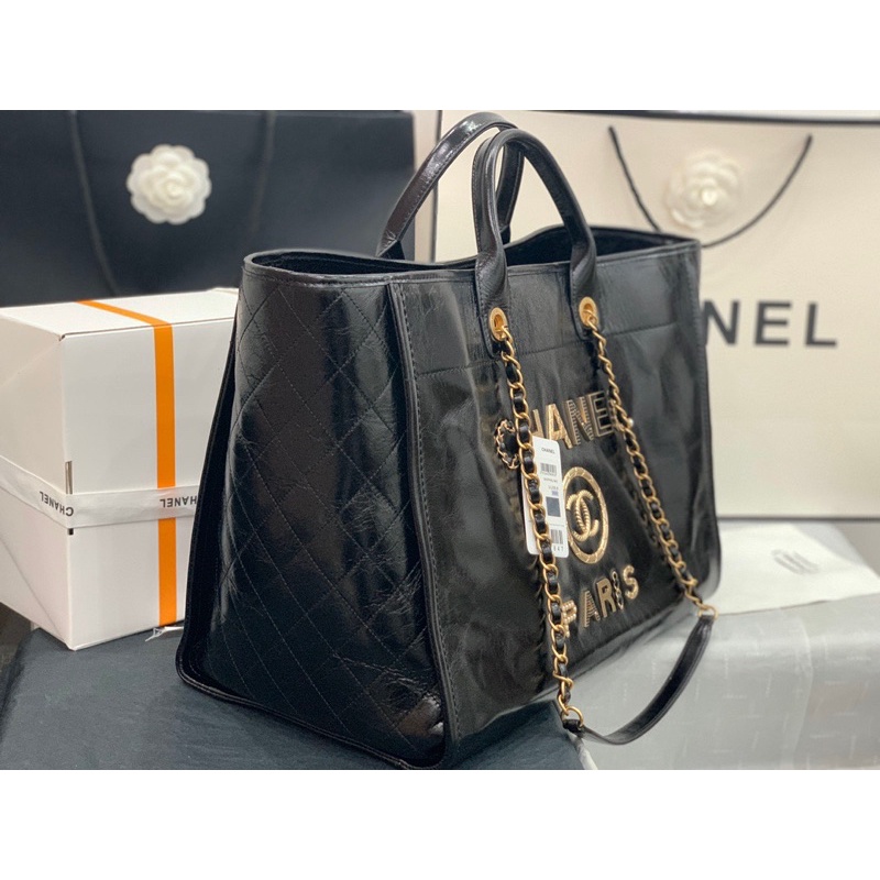 Túi xách nữ Chanel da thật cao cấp size 40 logo kim loại hàng vip 1-1