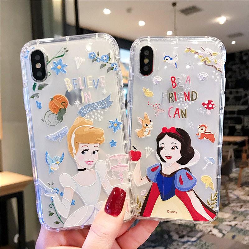 Ốp điện thoại hình công chúa Disney đáng yêu cho điện thoại iphone Case 6 7 8 Plus X Xr Xs Max
