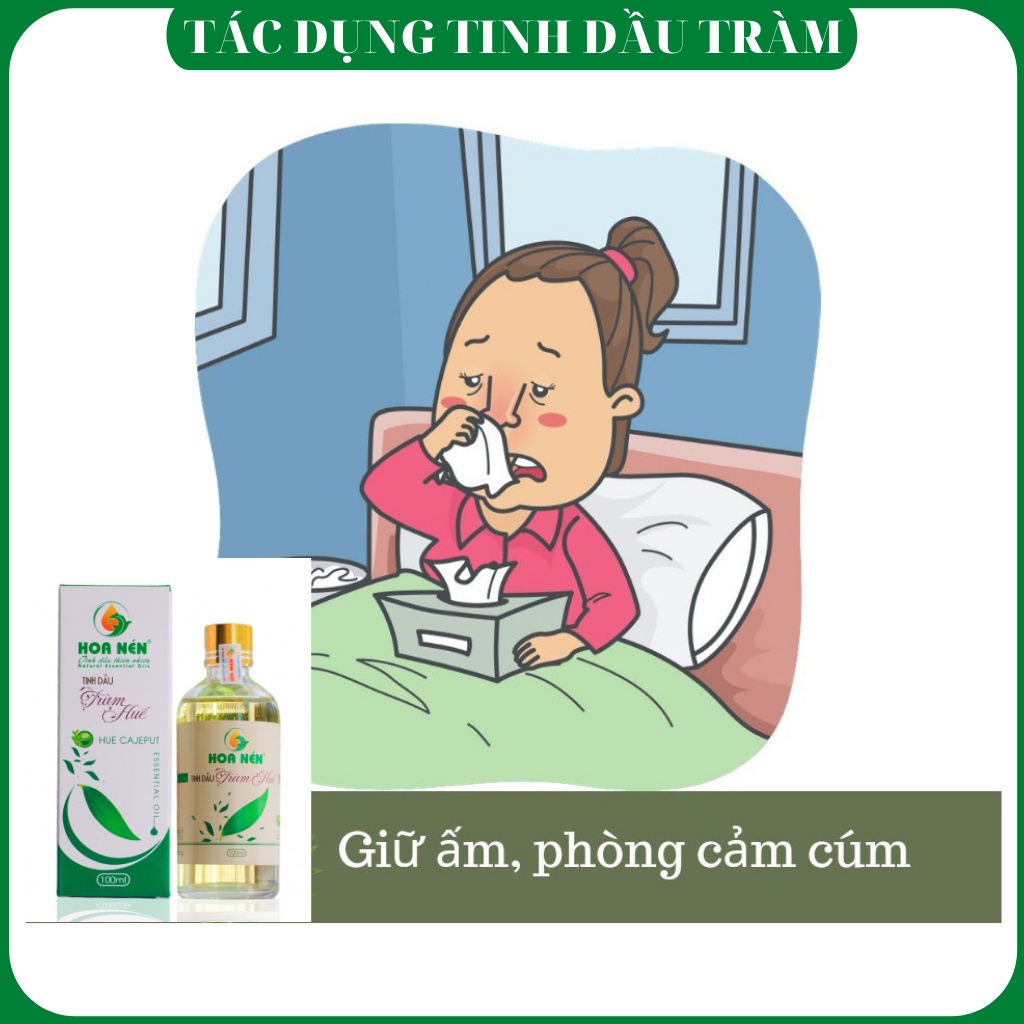 Tinh dầu tràm Huế Hoa Nén nguyên chất - Thơm phòng,giữ ấm,đuổi muỗi