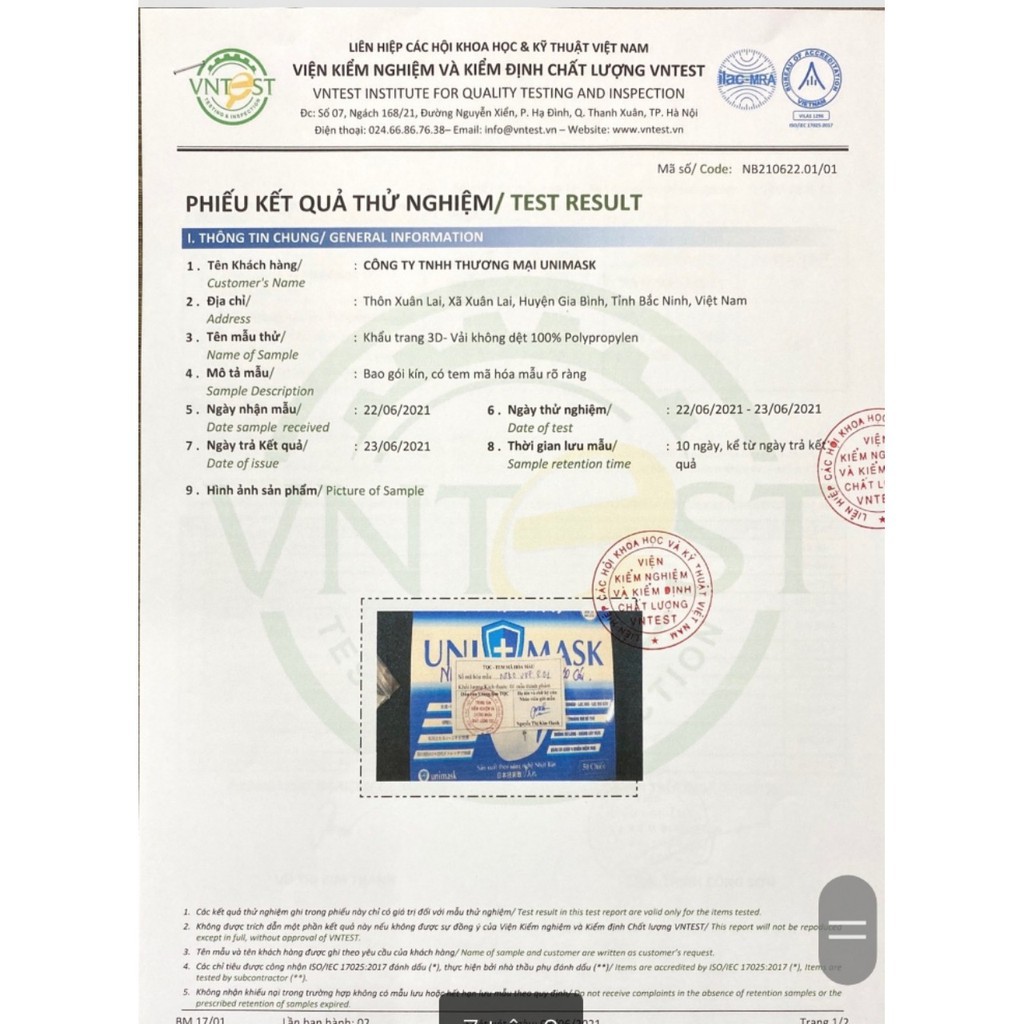 khẩu trang UNI MASK 3D hàng chính hãng công nghệ nhật bản 1 hộp 50 chiếc