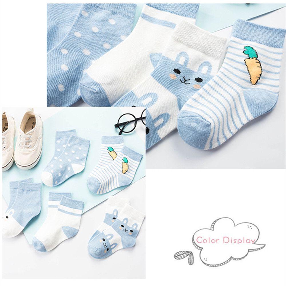 Vớ Cotton Cổ Ngắn Họa Tiết Dễ Thương Cho Bé 1-3 - 6 Tuổi