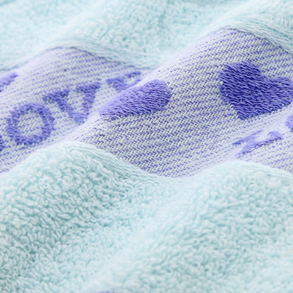 Khăn mặt, khăn tắm chất liệu cotton, hình trái tim hồng