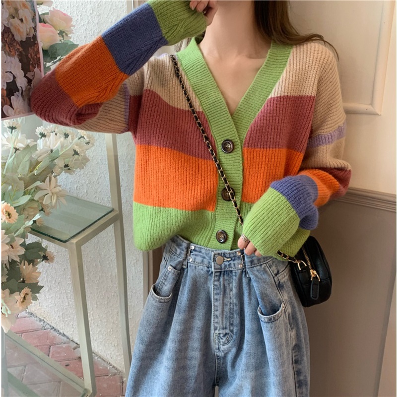 Áo Khoác Cardigan Dệt Kim Mỏng Dáng Rộng Thời Trang Mùa Thu Cho Nữ
