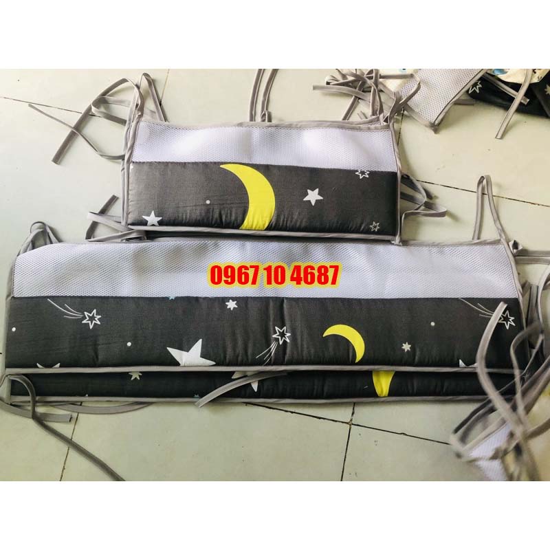 Quây cũi phối lưới cho bé - Nhận may theo size cũi bé