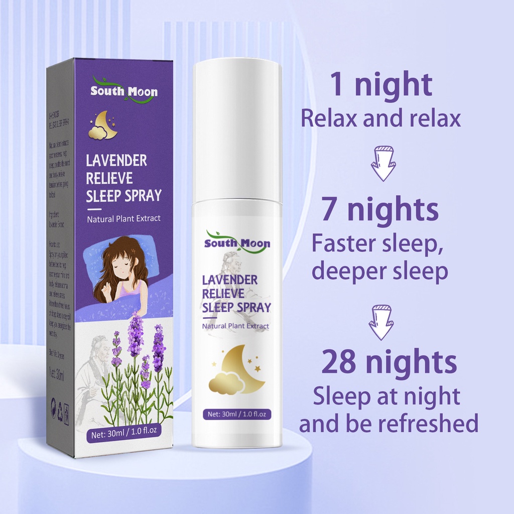 Xịt Chiết Xuất Hoa Oải Hương / Nam Trăng Giúp Giảm Mệt Mỏi Giúp Ngủ Ngon Hơn