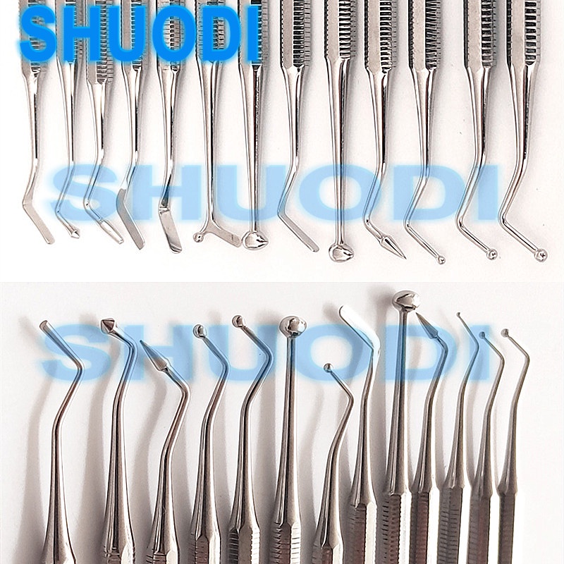 1 Dụng Cụ Nạo Nha Khoa Hai Đầu Bằng Thép Không Gỉ