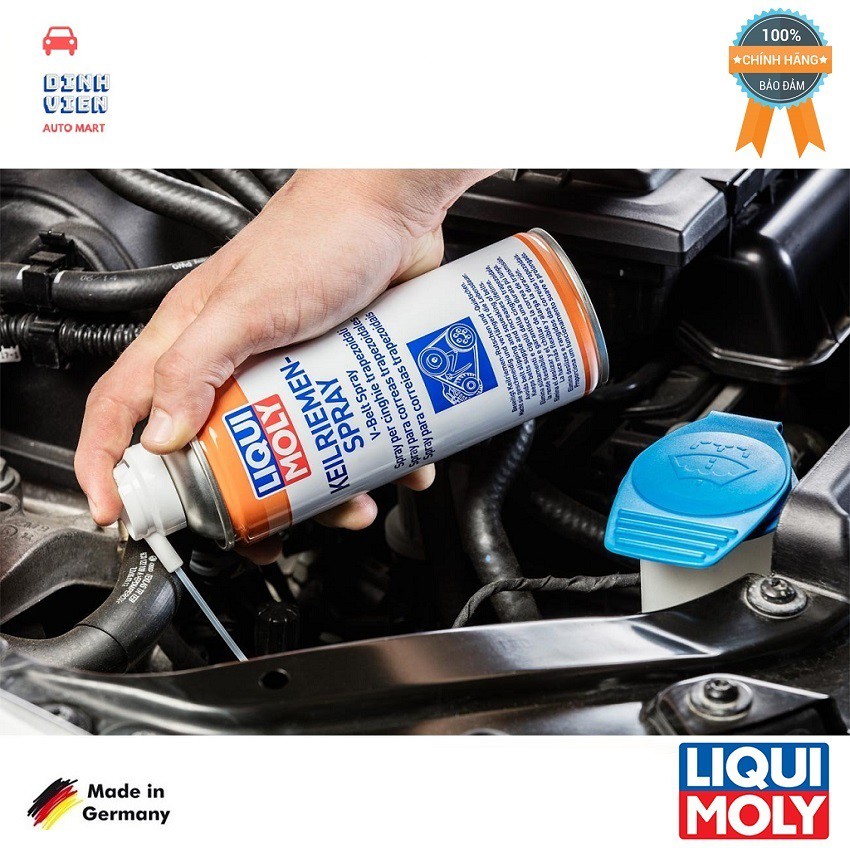 Chai Xịt Bảo Dưỡng Dây Cuaroa LIQUI MOLY 4085 - 400ML - ĐỨC màng bảo vệ, loại bỏ tiếng rít, trơn trượt nâng cao hiệu quả