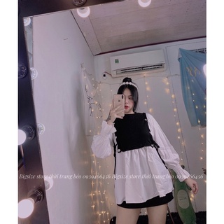ÁO PEPLUM PHỐI NÚT [ BIGSIZE 60-90KG ]