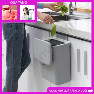Thùng rác có nắp đậy cài cánh tủ bếp